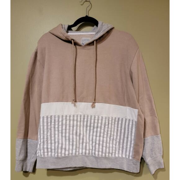 Women's Black Jack Color Block and Stripes Hoodie, Size Large - Picture 1 of 5